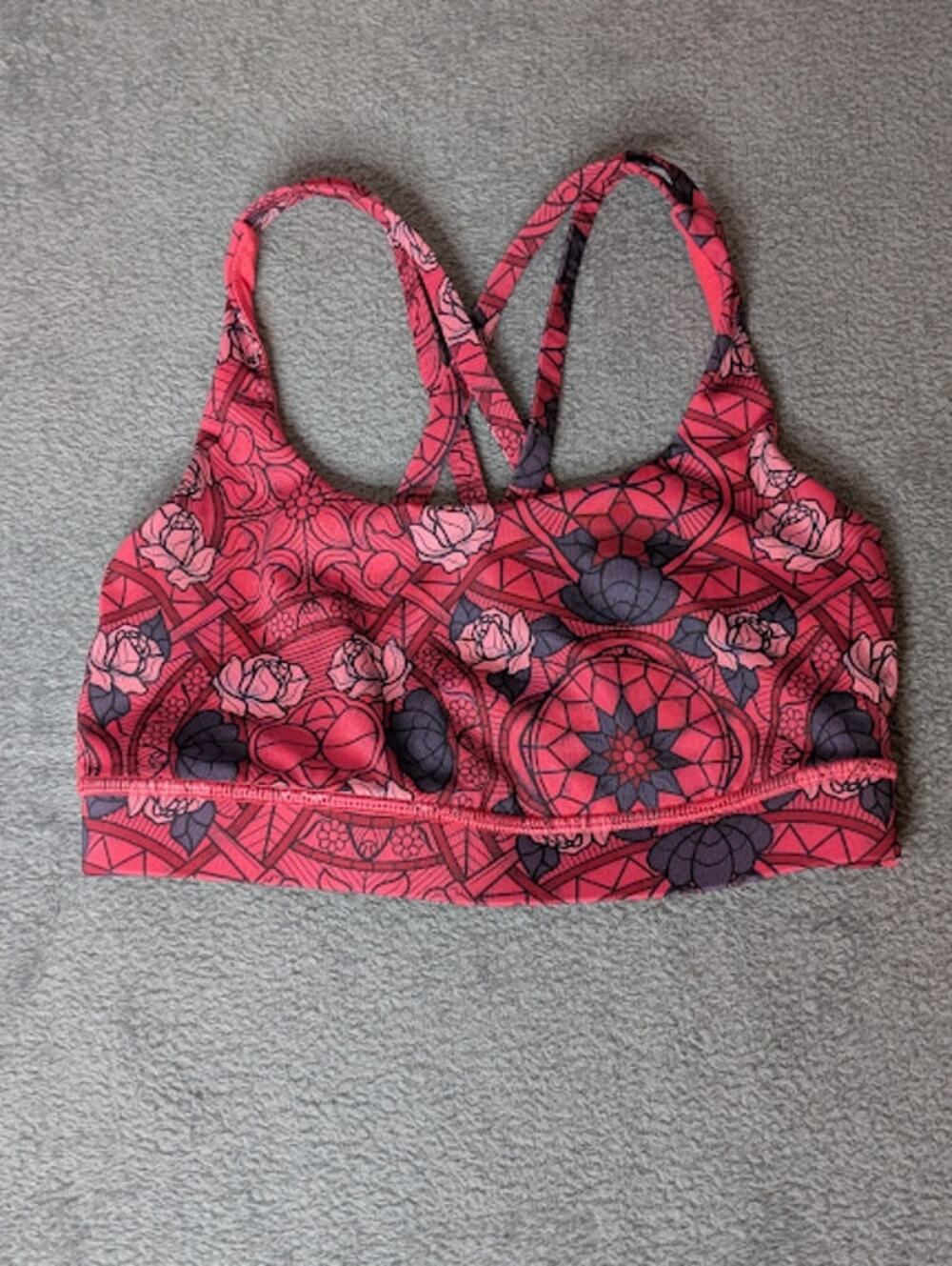lululemon athletica Pink & Purple Floral Mosaic Sports Bra